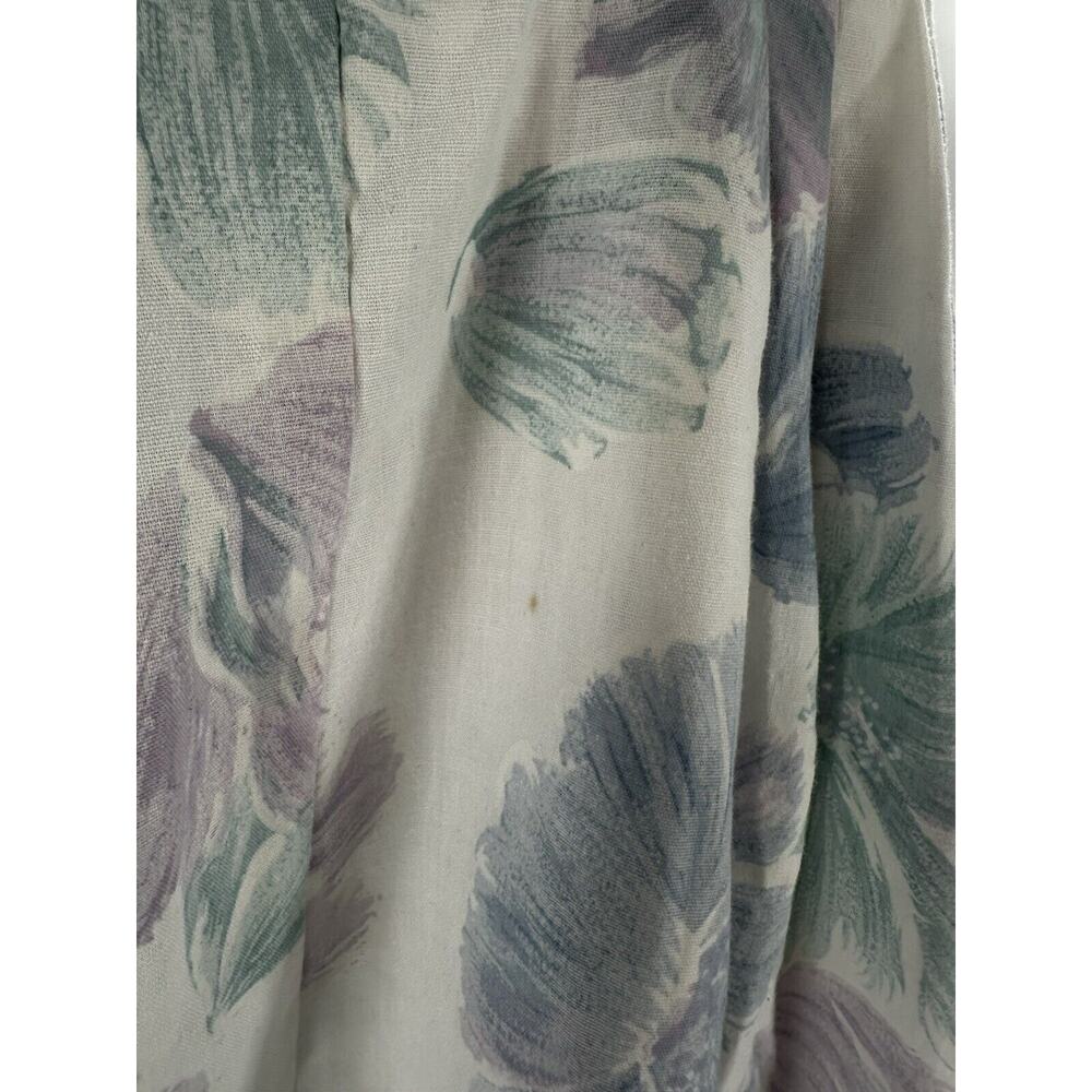 Vtg 1970’s Midi Dress Sz 11/12 Floral Watercolor Cottage Grandma Pastel Modest - Picture 7 of 13
